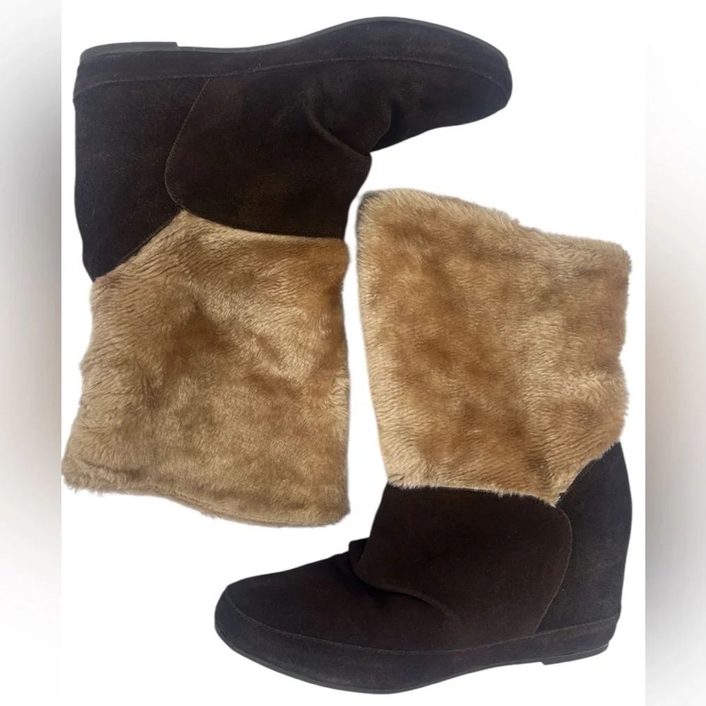 ALDO Women’s Platform Suede Faux Fur Lining Upper Ankle Boots - Picture 6 of 10